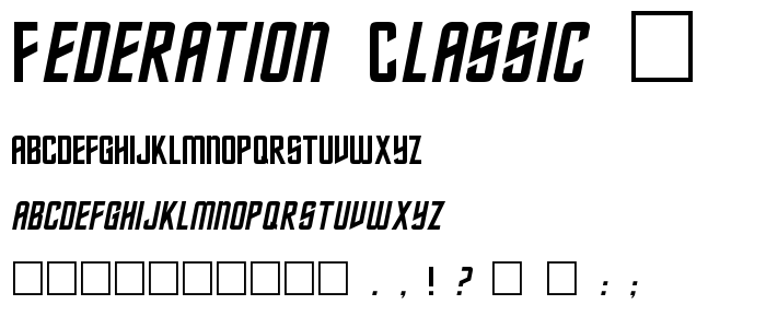 Federation Classic 2 font